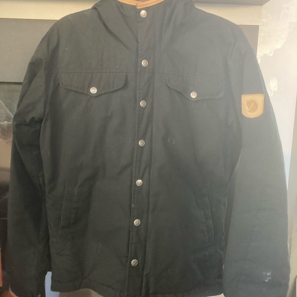 Black Fjallraven Greenland No.1 Down jacket.